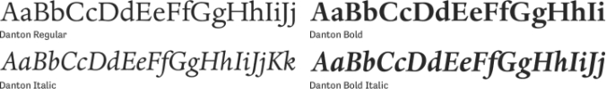 Danton Font Preview