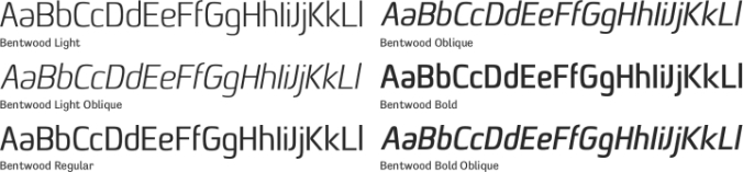 Bentwood Font Preview