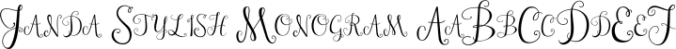 Janda Stylish Monogram Font Preview