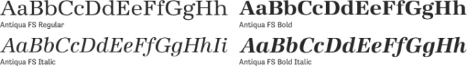 Antiqua FS Font Preview