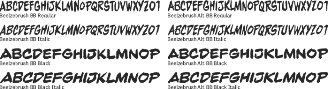 Beelzebrush BB Font Preview