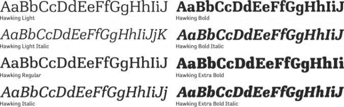 Hawking Font Preview
