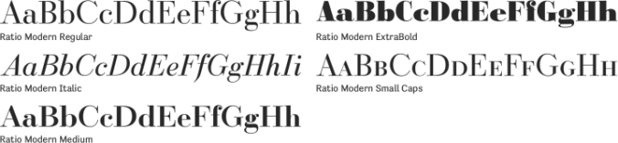 Ratio Modern Font Preview