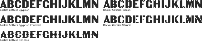 Becker Gothics Font Preview