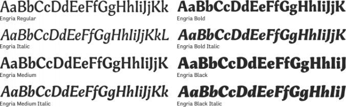 Engria Font Preview