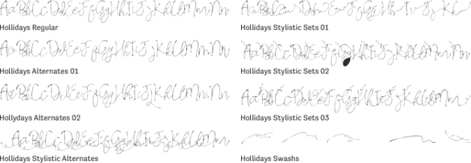 Hollidays Font Preview