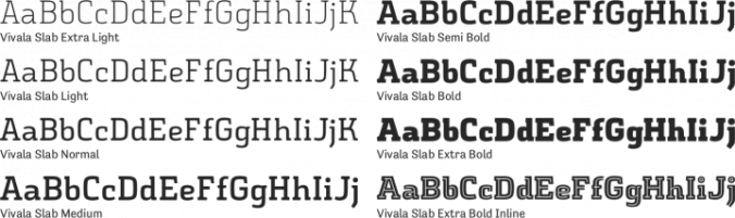 Vivala Slab Font Preview