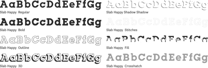 Slab Happy Font Preview