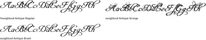 Youngblood Antique Font Preview
