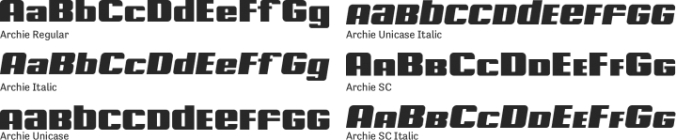 Archie Font Preview