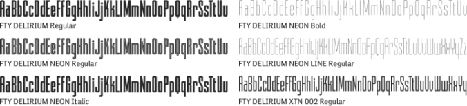 FTY DELIRIUM Font Preview