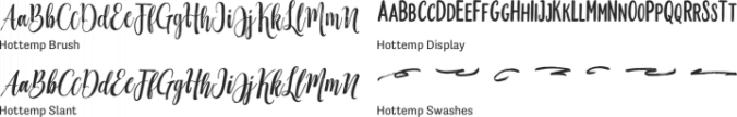 Hottemp Brush Font Preview