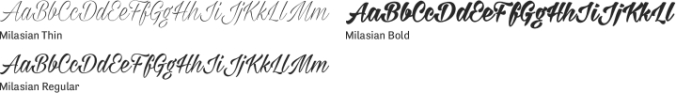 Milasian Font Preview