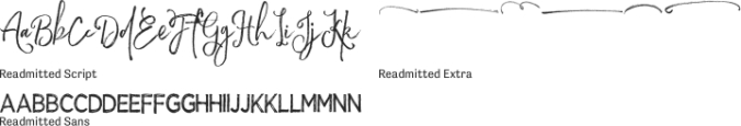 Readmitted Font Preview