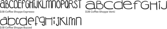 DJB Coffee Shoppe Font Preview