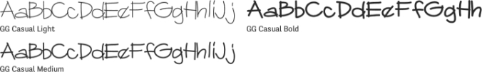 GG Casual Font Preview