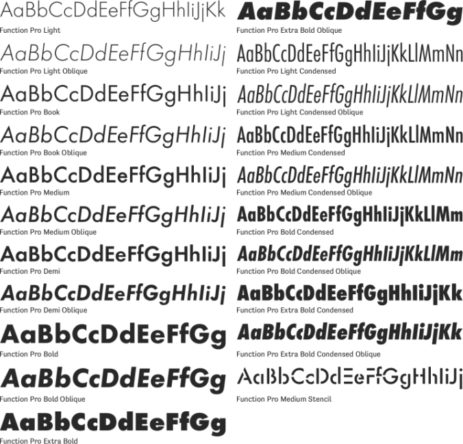 Function Pro Font Preview
