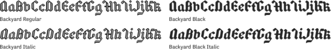 Backyard Font Preview