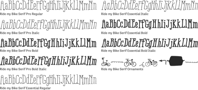 Ride my Bike Serif Font Preview