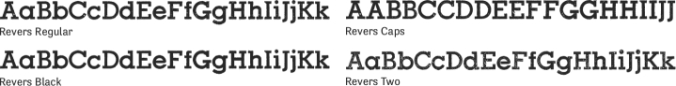 Revers Font Preview