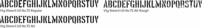 Vtg Stencil US No.72 font download