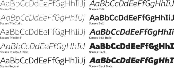 Souses Font Preview