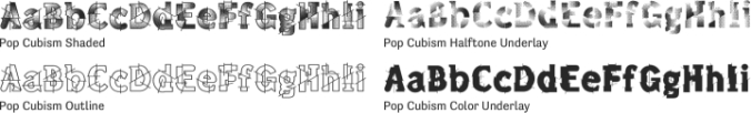 Pop Cubism Font Preview