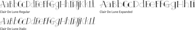 Clair De Lune Font Preview