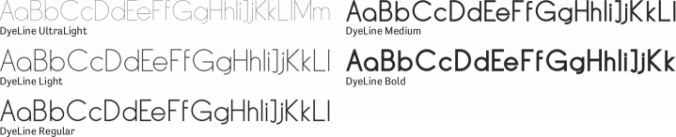 DyeLine Font Preview