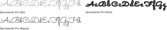 Sacramento Pro Font Preview