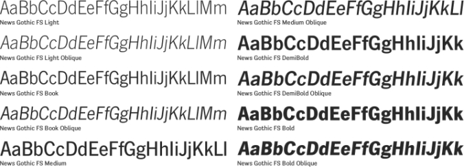 News Gothic FS Font Preview