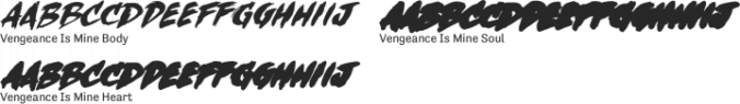 Vengeance Is Mine Font Preview