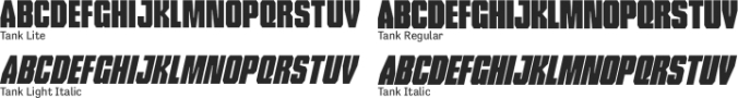 Tank Font Preview