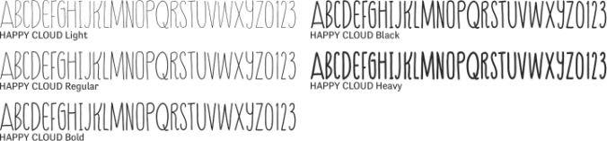 Happy Cloud Font Preview