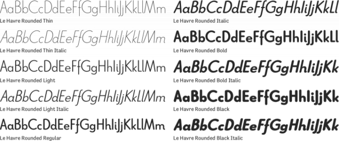 Le Havre Rounded Font Preview