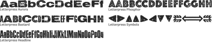 Letterpress Font Preview