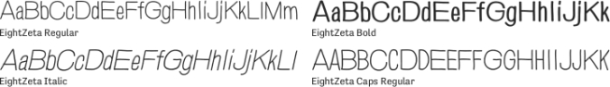 EightZeta Font Preview