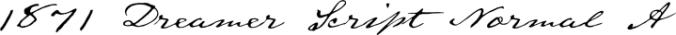 1871 Dreamer Script Font Preview