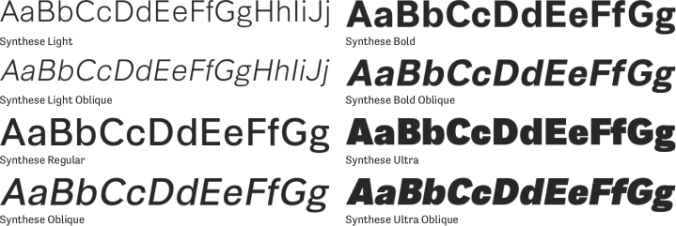 Synthese Font Preview