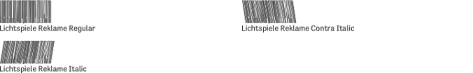 Lichtspiele Reklame Font Preview