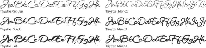 Thystle Font Preview