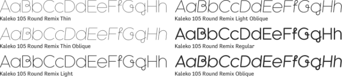 Kaleko 105 Round Remix Font Preview