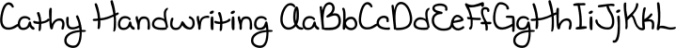 Cathy Handwriting Font Preview