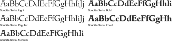 Goudita Serial Font Preview
