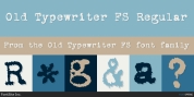 Old Typewriter FS font download