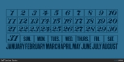 Monthly Calendar JNL font download