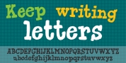 Keep writing letters font download