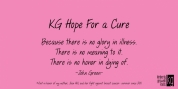 KG Hope For A Cure font download