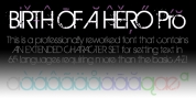 Birth Of A Hero Pro font download