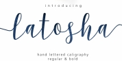 Latosha Script font download